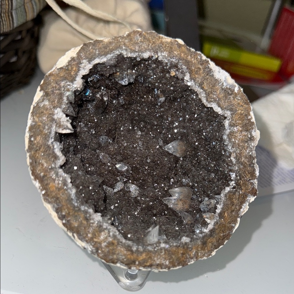 Natural Geode Crystal Display